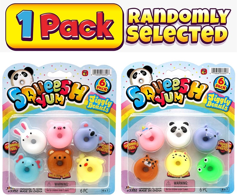 JaRu JA-RU Mini Mochi Squishy Animals (1 Pack) Cute Jiggly Donut Squishies for Kids & Adults, Boys & Girls. Stress Relief Fidget Gummy Toys. Bulk Party Favors Birthday Goodie Bags Class Prizes. 3352-1 - Image 2